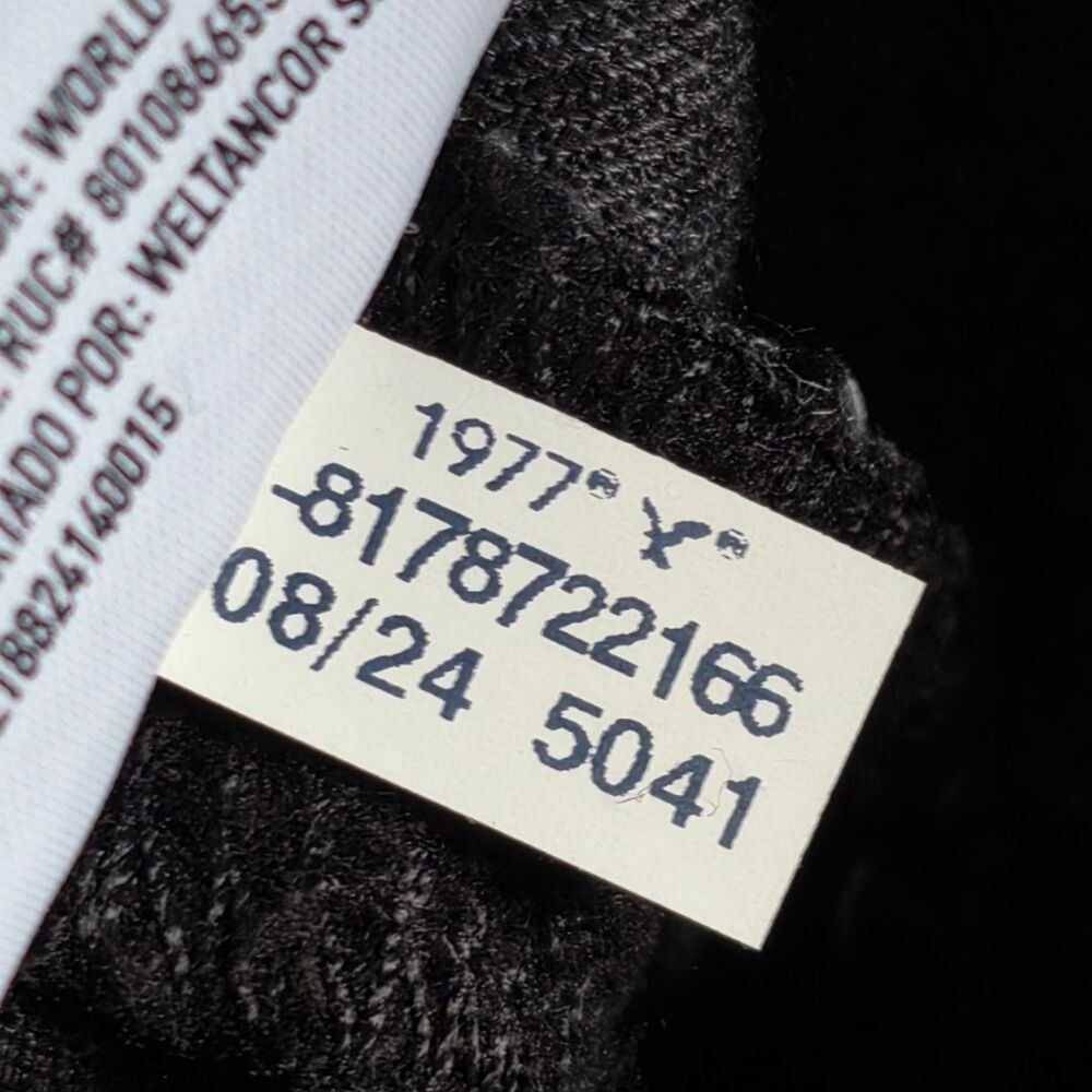 American Eagle Corduroy Pants M Tall NWT Black Pull On Drawstring Straight Leg - Picture 12 of 13